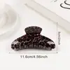 Pinza para el Cabello Retro Estilo Coreano con Estampado de Leopardo, Pinza Grande Curva Cuadrada, Pinza de Tiburón para Moño de Niña en la Parte Posterior de la Cabeza