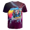 Comércio Transfronteiriço de Halloween Camiseta Estampada 3D Masculina para Adultos Adolescentes Camiseta Masculina de Manga Curta