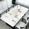 Mantel individual de estilo nórdico lavable impermeable a prueba de aceite anti-escaldaduras lujo ligero de alta calidad para mesa de centro de sala de estar mantel de cuero PVC