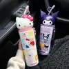 Nueva Taza Térmica Sanrio de Dibujos Animados de Alta Apariencia 316, Taza de Coche de Alta Apariencia, Taza Térmica con Popote de Muñeca Le Yi