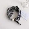 Bufanda de Moda para Mujer Verano Otoño 2025 Colgante Magnético Tira Larga Pequeña Bufanda de Seda Estilo Perezoso Polaina Decorativa Versátil