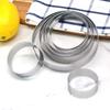 Anillo de queso de acero inoxidable 304, anillo de mousse, anillo de torre para hornear con agujero, molde para galletas, molde para queso, dispositivo para hornear