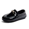 Zapatos de Cuero Estilo Británico para Niños 2026 Primavera y Otoño Nuevos Versión Coreana Zapatos de Cuero Negros Versátiles Retro Slip-On Tendencia