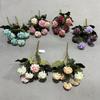 Flor Falsa Bola Milán de 6 Cabezas Simulada Flor Hecha a Mano Flor de Boda Flor Artificial Decorativa Venta al Por Mayor Arreglo de Boda Arreglo Floral de Piso