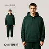 Moletom Americano Streetwear Pesado Outono e Inverno 320g, Modelagem Solta, Gola Redonda, Moletom Cross-border, Moletom com Capuz Personalizado Masculino