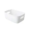 Cesta de Almacenamiento Caja de Almacenamiento de Escritorio Estante de Almacenamiento de Cosméticos para el Hogar Baño Cocina Dormitorio Miscelánea Snacks Caja de Plástico