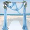 Decoración de fiesta de boda con cortinas de gasa perlada de chifón transfronteriza de Amazon, decoración de diseño de fondo para festival de boda