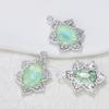 Colgante de Flor de Corazón de Melocotón Ovalado Nuevo Transfronterizo Accesorios para Joyería Hechos a Mano DIY Colgante Accesorios de Decoración de Corazón Venta al por Mayor