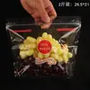 Bolsa para conservar frutas frescas autosellante bolsa de pie bolsa para uvas pasas cerezas plástico transpirable portátil empaque de frutas venta al por mayor