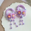 Elástico de Borracha Infantil Kuromi Melody Flor Faixa de Cabelo Fofa Princesa Alta Elasticidade Franja de Cabelo Anel de Cabelo Acessórios de Cabelo