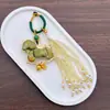 Joia de Brocado Song Tecida à Mão, Chaveiro de Cavalo Pequeno, Borla, Pingente de Sorte, Cordão para Chave de Carro, Portátil para Homens e Mulheres