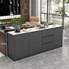 Gabinete Moderno Minimalista para Respaldo de Sofá, Gabinete de Almacenamiento Divisor para Sala de Estar, Aparador de Pizarra de Lujo Ligero, Gabinete de Té de Pared para el Hogar