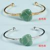Accesorios de Joyería de Cristal al por Mayor, Pulseras de Corazón Doradas y Plateadas en Forma de Estrella, Fluorita Verde, Cristal Rosa, Ojo de Tigre, Pulseras Tejidas a Mano