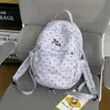 Mochila Dulce y Fresca Estilo Coreano para Estudiantes Universitarias, Mochila Simple de Cordón para Senderismo al Aire Libre, Mochila de Lunares de Aspecto Elegante