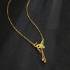 Guochao Areia Ouro Esmalte Espírito Cobra Borboleta Borla Colar Feminino Elegante Clavícula Corrente Requintada Joia Coringa
