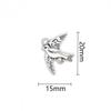 1,2g 16*22mm acessórios de liga de prata antiga pássaro andorinha conector pulseira colar DIY série animal pendente