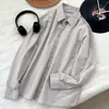 Top Azul Klein Feminino 2026 Outono/Inverno Novo Design de Nicho Solto Versátil Casual Camisa Jaqueta