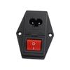 Tomada Industrial ETL Padrão Americano AC-8 Dupla Segurança 58*31mm com Interruptor de Luz Tomada para Eletrodomésticos Três-em-Um