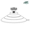 Amazon oferta caliente 60mm acero inoxidable tuerca de tornillo ventosa con M4M5M6M8M10 ventosa de plástico pvc transparente