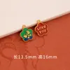 Retención de color fuerte accesorios dorados joyería diy colgante cloisonné azul quemado oro antiguo colgante pequeño pulsera accesorios de pulsera