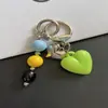 Cadena para Teléfono Estilo Ins Japonés y Coreano Colgante para Teléfono Forma de Corazón Accesorios de Cuentas de Colores Llavero Joyería Nuevo Modelo D