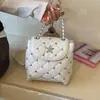 Mochila Acolchada con Cadena Estilo Chanel para Mujer Nueva Colección Primavera/Verano 2026 Moda Coreana Mochila Pequeña con Acabado de Alta Gama Bolso de Hombro Único
