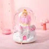 Corazón Femenino Lindo Princesa Bola de Cristal Castillo de Dibujos Animados Caja de Música Decoración de Escritorio Adorno Regalo de Cumpleaños para Estudiante