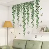 Murales Decorativos de Pegatinas de Pared de Plantas Frescas y Enredaderas de Venta Caliente Transfronteriza Pegatinas Decorativas de PVC Removibles para Fondo de Pared de Sofá