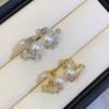 Acessórios de prata S925 brincos de pérola doce amor com contas de 7mm acessórios sem contas