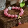 Nuevos brazaletes de estilo étnico, brazaletes de cristal hechos a mano de nicho para estudiantes, niñas, parejas y mejores amigos, al por mayor