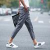 Pantalones casuales de lino de verano para hombre, de talla grande, hasta los tobillos, de moda, ajustados, de una pieza, entrega directa