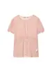 Ropa para Mujer Zr Exportación al por Mayor Primavera Nueva Estilo Europeo y Americano Transparente Gasa Manga Abullonada Top de Manga Corta