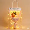 Buquê de Lembrança Girassol Flor Artificial Fio de Tricô Buquê Pomposo Girassol Artificial Flor Pequena Venda Quente Transfronteiriça