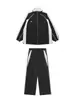 Traje Deportivo de Estilo Urbano Americano para Hombres y Mujeres, Nuevo Otoño Estilo Hong Kong Holgado Secado Rápido Chaqueta Chaqueta Moda Conjunto de Dos Piezas