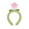 Diadema Linda de Flor de Rosa Rosa Claro, Accesorio para el Cabello de Florcita Esponjosa para Niñas, Perfecto para Fotos Navideñas y Check-Ins
