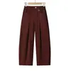 2026 Nuevo Estilo Pantalones Curvos de Seda Helada de Verano para Mamás, Mujeres de Mediana Edad y Mayores, Casual Holgados de Moda Versátiles, Largo Nueve Décimos