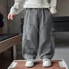 Pantalones Cargo para Niños Primavera y Otoño 2026 Nueva Moda Sueltos Casuales para Niños Trendy Pantalones de Bebé para Otoño