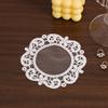 Posavasos de encaje bordado retro francés, tapete para tazón, fondo de fotografía, cubierta de tela decorativa, mantel individual