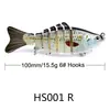 Cebo Luya de 10 cm multi-sección pez plástico cebo duro 15.5g siete secciones Luya cebo de imitación segmento tiro largo cebo falso cebo de pesca