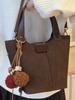 Bolso Texturizado para Mujer 2025 Otoño Nuevo Estilo de Alta Apariencia Moda Bolso Cubo Estilo Extranjero Bolso de Hombro Cruzado