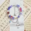 Pulsera Azul Océano Nueva y Genial Más Vendida de Verano con Borlas de Estrella, Elegante y a la Moda, Perfecta para Estudiantes, Perfecta como Regalo