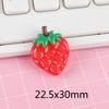 Parche de resina con forma de rebanada de fruta luminosa grande, fresa y melocotón, hecho a mano, horquilla para el pelo, accesorios adhesivos para refrigerador