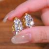 Exquisitos Pendientes de Aro Completamente Diamantados Super Brillantes 2026 Nuevo Estilo para el Viaje Diario Pendientes y Accesorios para Orejas Simples de Moda Versátiles