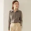 Nuevo Suéter de Cachemira Otoño e Invierno 2026 Camisa de Cuello para Mujer Cardigan de Punto de Botones Sencillo Color Puro Chaqueta Casual