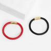 Joyería de comercio exterior pulsera de cuerda de cuero de acero inoxidable chapado 3D tejida pulsera para amantes para hombres y mujeres personalidad accesorios de joyería blancos