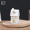 Artesanato de Casa Pequena de Natal em Cerâmica Velas Criativas de LED Atmosfera Festiva Europeia e Americana Decorações de Luz Noturna para Casa