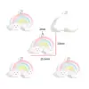 Pendente Colorido de Resina Desenho Animado DIY Palito de Doce Arco-Íris Materiais Artesanais Acessórios de Cabelo Bolsa Pulseira Pingente W584