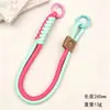 Cordón para Teléfono Móvil de Cuerda de Algodón Tejida de Color Contrastante Estilo Británico Colgante Corto para Mano Cadena de Teléfono Móvil para Muñeca Anticaída Antideslizante para Mujeres