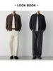 Chaqueta Texturizada de Cuello Alto para Viajes de Alta Inteligencia para Hombre Estilo Otoño Botones a Presión Bolsillos Grandes tipo Parche Chaqueta para Hombre 81741.