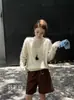 [Serie de Lana Polar] Suéter de Lana Polar con Cuello Alto Medio de Seda y Cachemira para Mujer, Suéter de Punto de Lana de Grosor Medio, Nuevo Estilo Otoño/Invierno